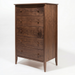 Coastal Five Drawer Chest — Walnut wood reference; selected finish may differ