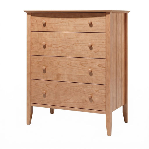 Coastal Four Drawer Chest — Cherry wood reference; selected finish may differ