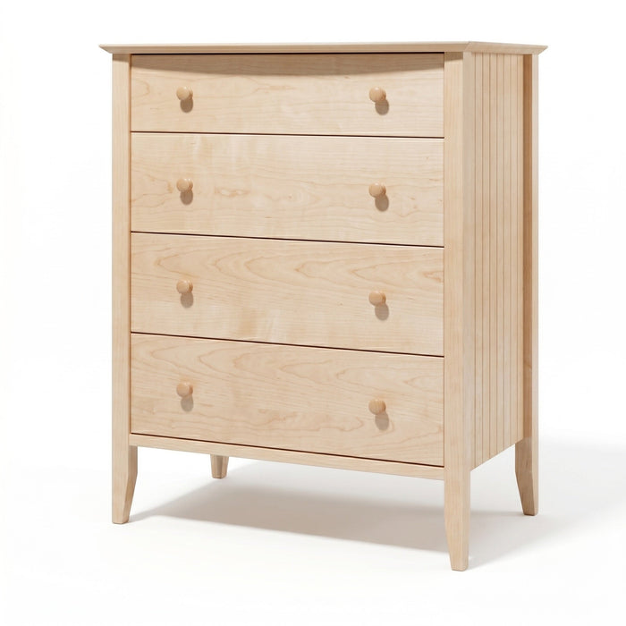 Coastal Four Drawer Chest — Maple wood reference; selected finish may differ