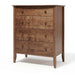 Coastal Four Drawer Chest — Walnut wood reference; selected finish may differ