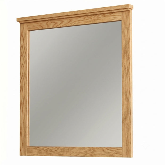 Coastal Mirror — Oak wood reference; selected finish may differ