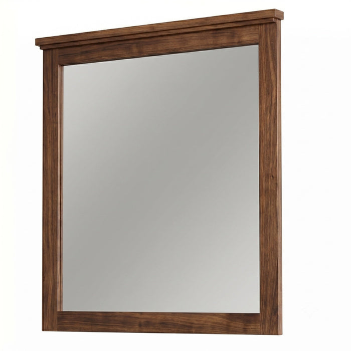 Coastal Mirror — Walnut wood reference; selected finish may differ