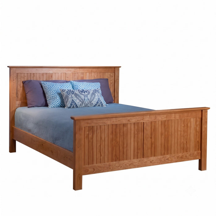Coastal Panel Bed High Footboard — Cherry wood reference; selected finish may differ