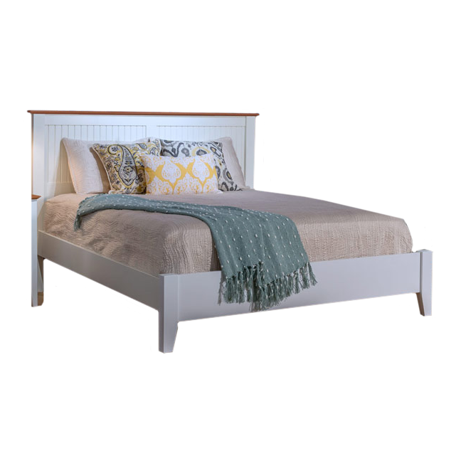 Coastal Panel Bed Low Footboard — Maple wood reference; selected finish may differ