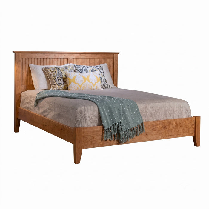 Coastal Panel Bed Low Footboard — Cherry wood reference; selected finish may differ