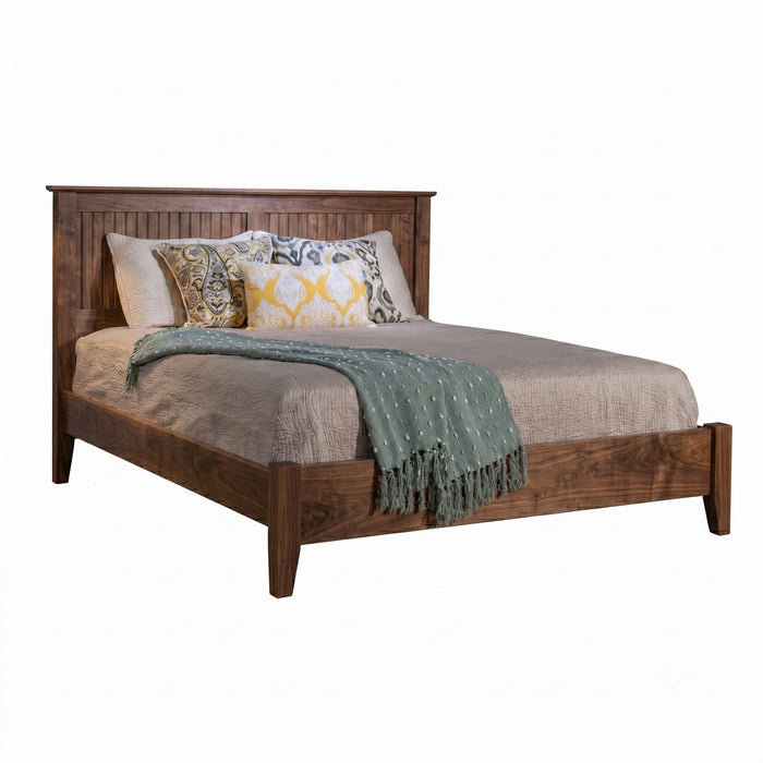 Coastal Panel Bed Low Footboard — Walnut wood reference; selected finish may differ