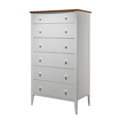 Coastal Six Drawer Chest — Maple wood reference; selected finish may differ