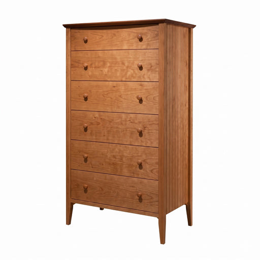 Coastal Six Drawer Chest — Cherry wood reference; selected finish may differ