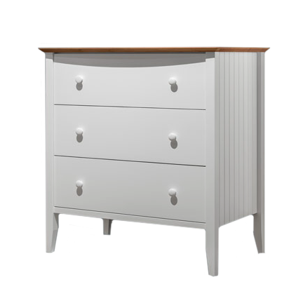 Coastal Three Drawer Chest — Maple wood reference; selected finish may differ