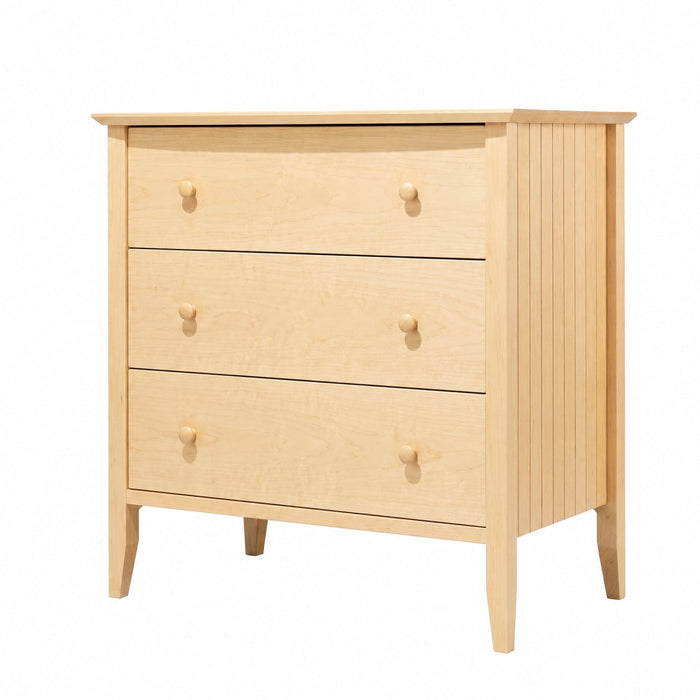 Coastal Three Drawer Chest — Maple wood reference; selected finish may differ