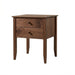 Coastal Two Drawer Nightstand — Walnut wood reference; selected finish may differ
