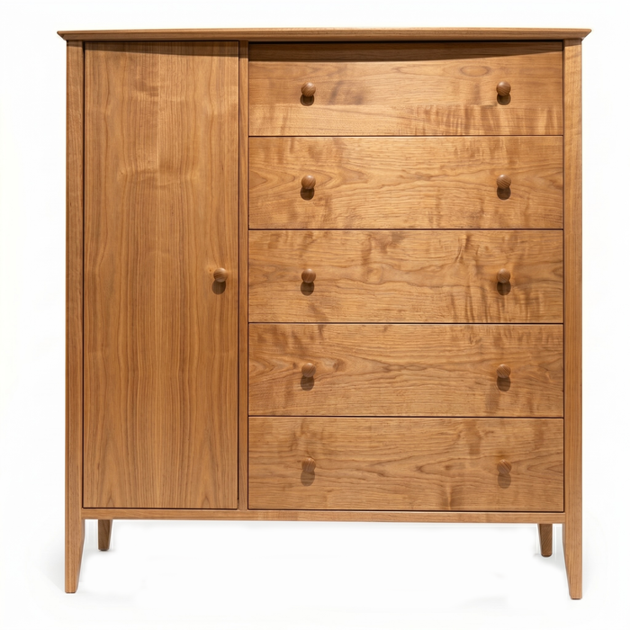 Cottage Armoire — Oak wood reference; selected finish may differ