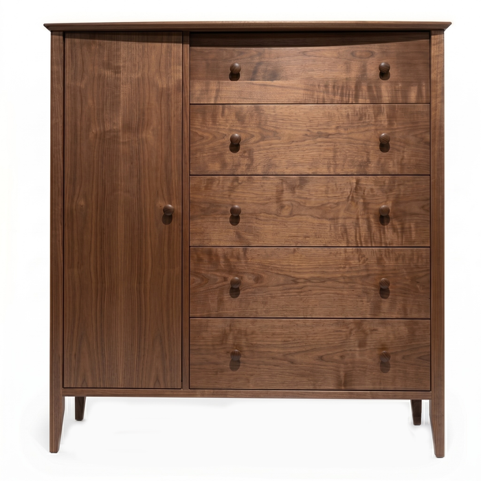 Cottage Armoire — Walnut wood reference; selected finish may differ