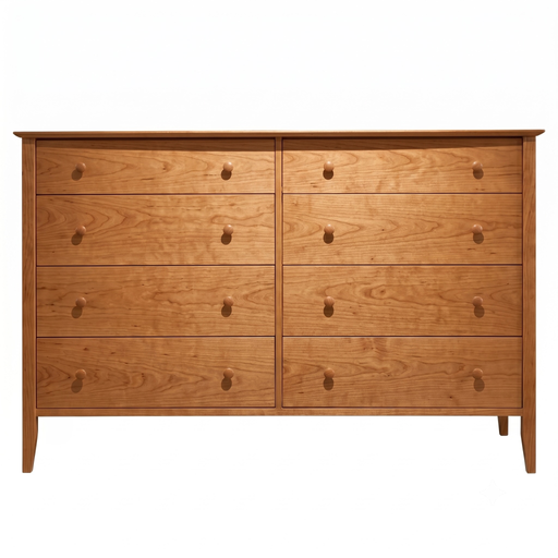 Cottage Eight Drawer Dresser — Cherry wood reference; selected finish may differ