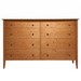 Cottage Eight Drawer Dresser — Cherry wood reference; selected finish may differ