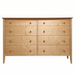 Cottage Eight Drawer Dresser — Maple wood reference; selected finish may differ