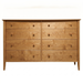 Cottage Eight Drawer Dresser — Oak wood reference; selected finish may differ