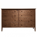 Cottage Eight Drawer Dresser — Walnut wood reference; selected finish may differ