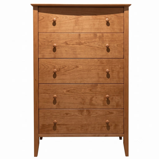 Cottage Five Drawer Chest — Cherry wood reference; selected finish may differ