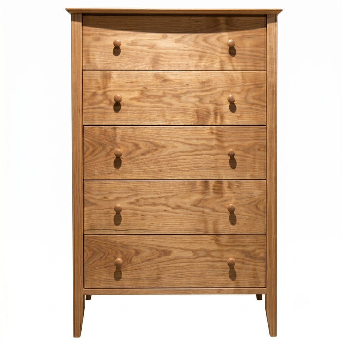 Cottage Five Drawer Chest — Oak wood reference; selected finish may differ