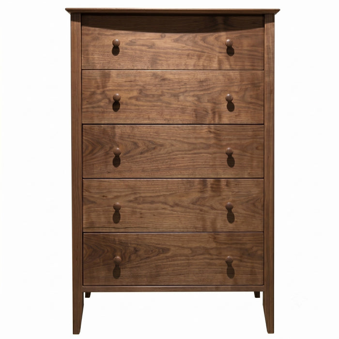 Cottage Five Drawer Chest — Walnut wood reference; selected finish may differ