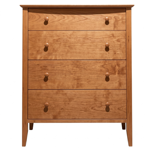 Cottage Four Drawer Chest — Cherry wood reference; selected finish may differ