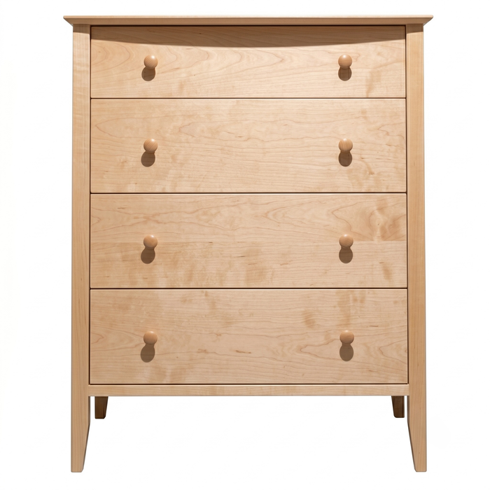 Cottage Four Drawer Chest — Maple wood reference; selected finish may differ