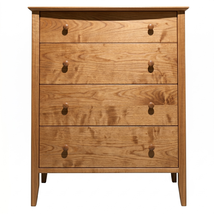 Cottage Four Drawer Chest — Oak wood reference; selected finish may differ