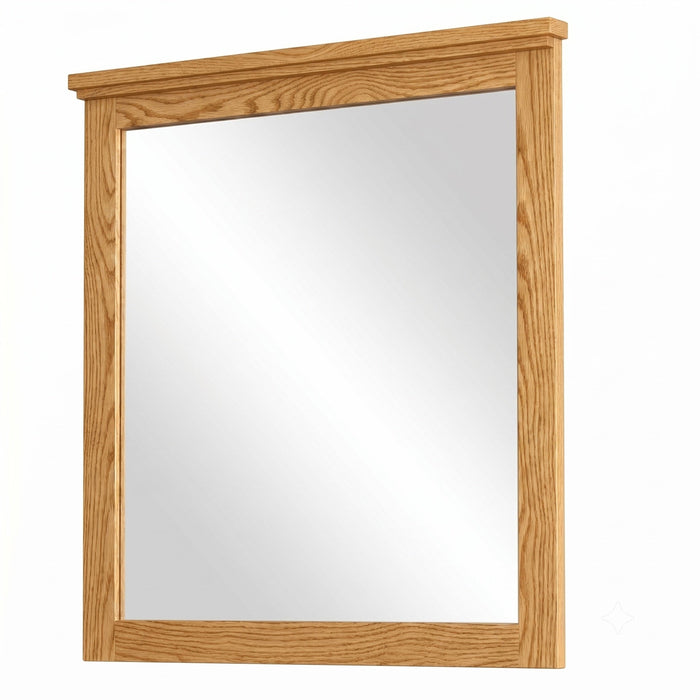Cottage Mirror — Oak wood reference; selected finish may differ