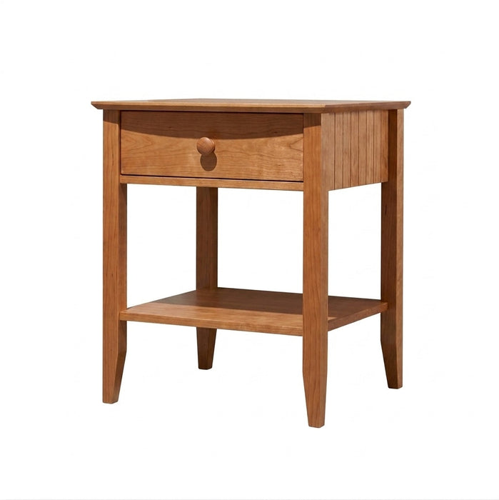 Coastal One Drawer Nightstand — Cherry wood reference; selected finish may differ