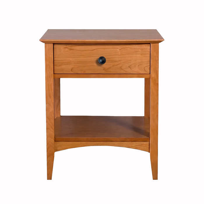 Traditional One Drawer Nightstand — Cherry wood reference; selected finish may differ