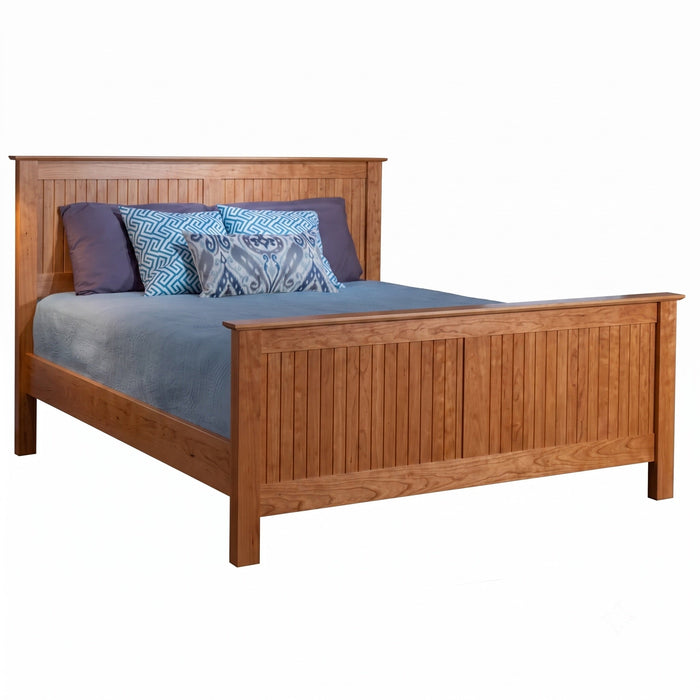 Cottage Panel Bed High Footboard — Cherry wood reference; selected finish may differ