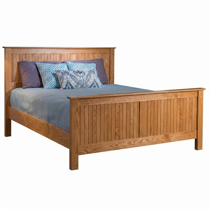 Cottage Panel Bed High Footboard — Oak wood reference; selected finish may differ