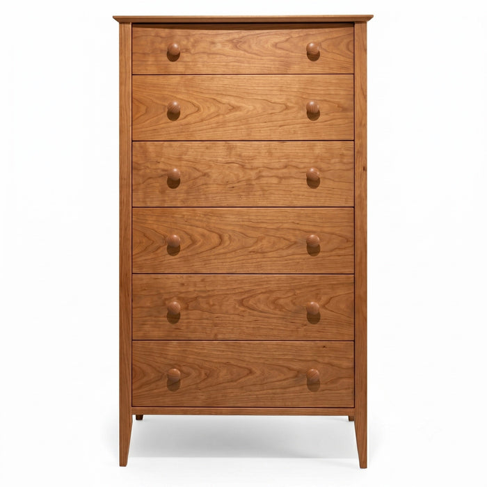 Cottage Six Drawer Chest — Cherry wood reference; selected finish may differ