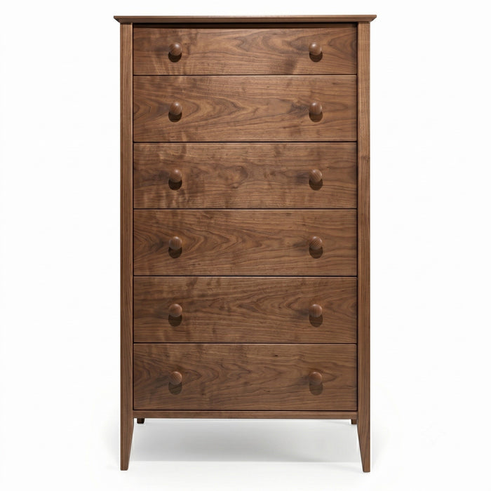Cottage Six Drawer Chest — Walnut wood reference; selected finish may differ