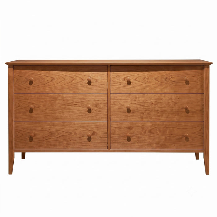 Cottage Six Drawer Dresser — Cherry wood reference; selected finish may differ