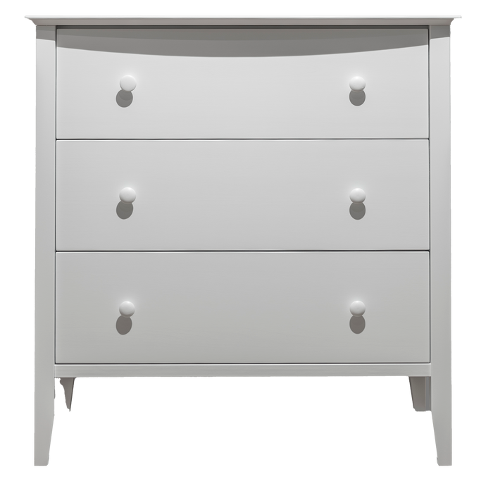 Cottage Three Drawer Chest — Maple wood reference; selected finish may differ