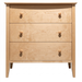 Cottage Three Drawer Nightstand — Maple wood reference; selected finish may differ