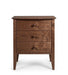 Coastal Three Drawer Nightstand — Walnut wood reference; selected finish may differ