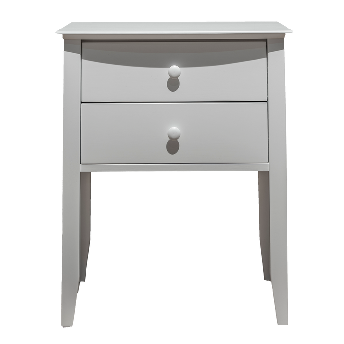 Cottage Two Drawer Nightstand — Maple wood reference; selected finish may differ