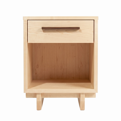 Metro One Drawer Nightstand — Maple wood reference; selected finish may differ