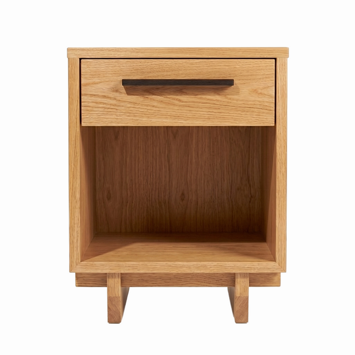 Metro One Drawer Nightstand — Oak wood reference; selected finish may differ