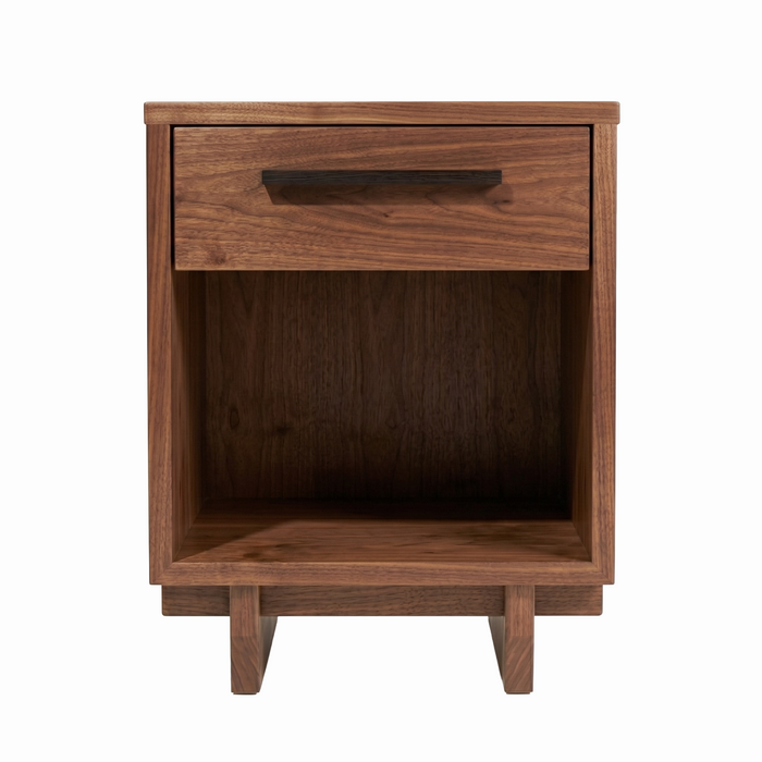 Metro One Drawer Nightstand — Walnut wood reference; selected finish may differ
