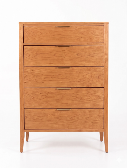 Essex Five Drawer Chest — Cherry wood reference; selected finish may differ