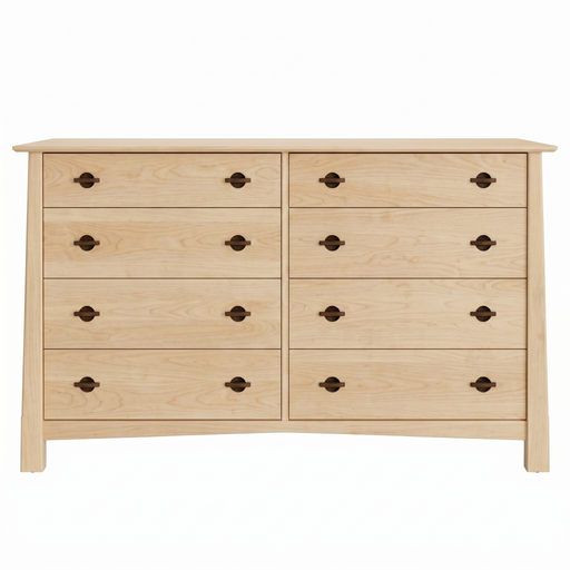 Heritage Eight Drawer Dresser — Maple wood reference; selected finish may differ