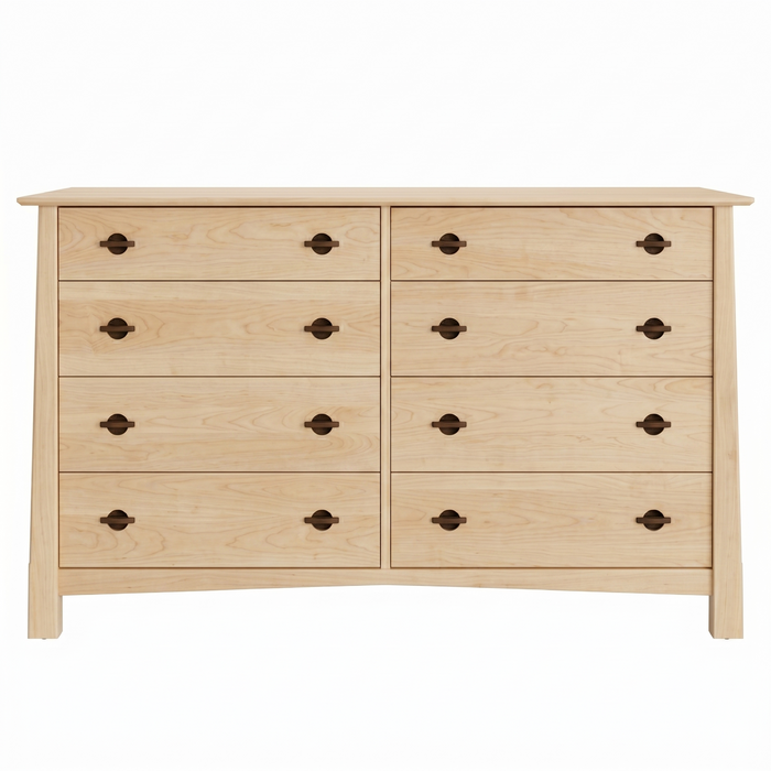 Heritage Eight Drawer Dresser — Maple wood reference; selected finish may differ