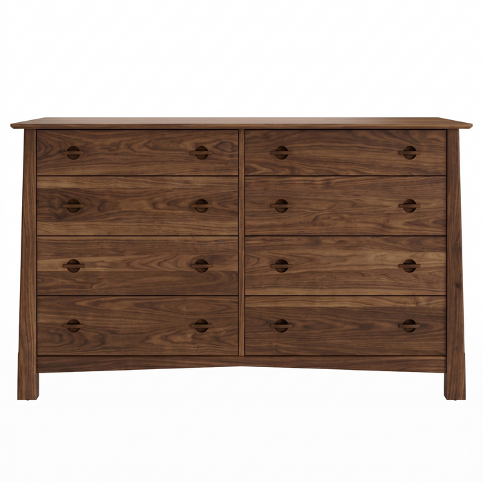 Heritage Eight Drawer Dresser — Walnut wood reference; selected finish may differ