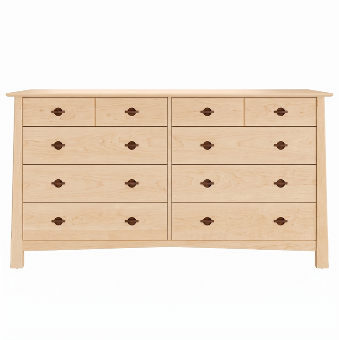 Heritage Fascade Eight Drawer Dresser — Maple wood reference; selected finish may differ