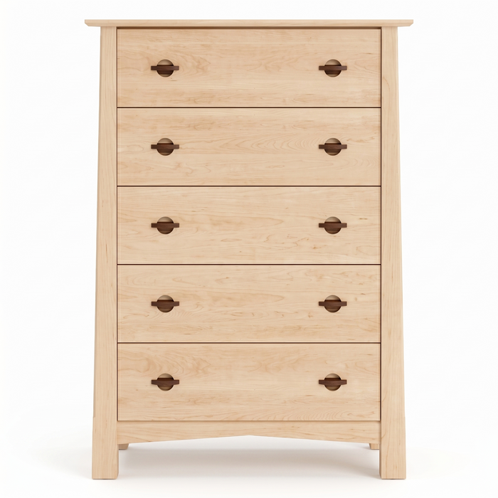 Heritage Five Drawer Chest — Maple wood reference; selected finish may differ