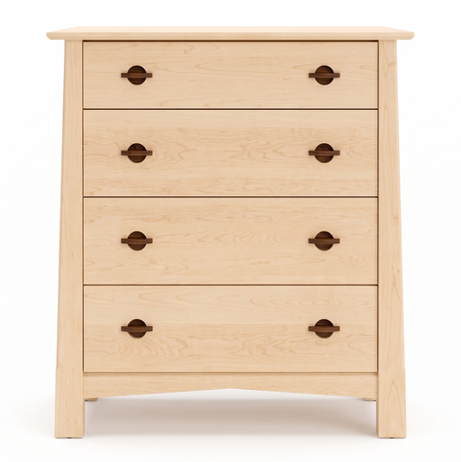Heritage Four Drawer Chest — Maple wood reference; selected finish may differ